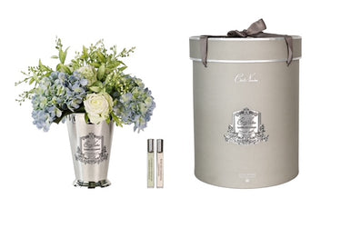 Grand Summer Posies Blue & Green in Silver Goblet - GSS16 (carton of 1)